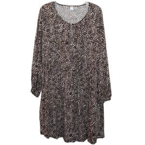 Old Navy Dress size Large flare animal print a line trapeze style